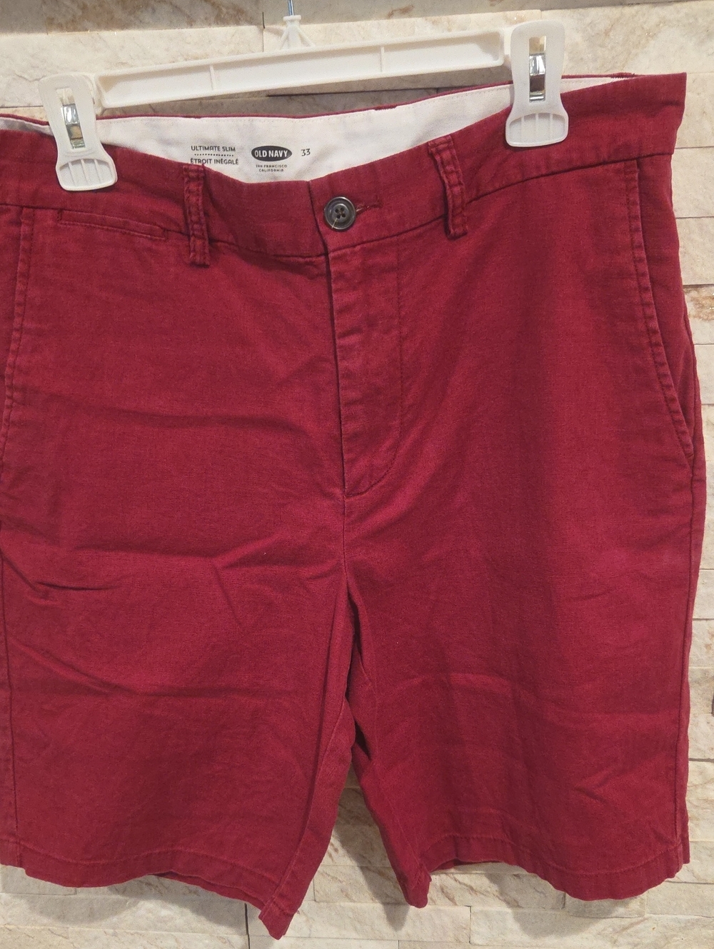 Old Navy Men's Burgundy Chino Shorts